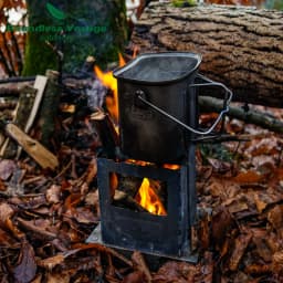Boundless Voyage Outdoor Titanium Folding Wood Stove With Pot Bracket Camping Charcoal Burner Ti2010C UNIGEAR X DRAGON HORSE