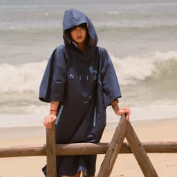 Nu-June Women Surfing Poncho Changing Robe Quick-Dry Hooded Towel Cape Swimming Robe Beach Wetsuit Surf Towel Poncho Adult