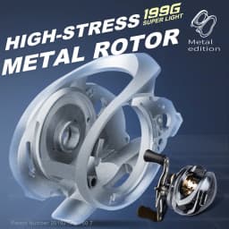 HASIDA Aurora Metal PRO All-Metal Baitcasting Reel 8KG Max Drag Low Profile Long Casting Reel Dual Spool for Big Game Fishing