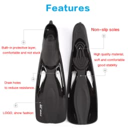 Snorkeling Diving Swimming Fins Adult Free-diving Flippers Spearfishing Swimming Aqua Shoes Fin Diving Professional Equipment