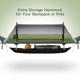 Night Cat Flat Lay Hammock Tent with Mosquito Net Waterproof Rainfly Storage Room