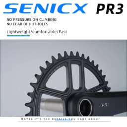 SENICX Chainwheel Gravel Bike PR3 165/170/172.5/175mm Crank with 24mm 40/42/44T Chainring for Gravel Folding Bike9 10 11 12S NEW