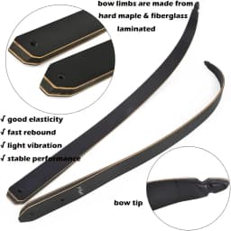 60 Inch Archery Takedown Recurve Bow F171A for Adults/Youth 30-60Lbs American Hunting Bow Magnesium Alloy Metal Right Handed