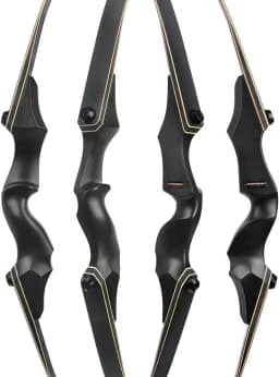 60 Inch Archery Takedown Recurve Bow F171A for Adults/Youth 30-60Lbs American Hunting Bow Magnesium Alloy Metal Right Handed
