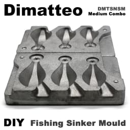 Dimatteo DIY Fishing Snapper Sinker Mould DMTSNSM/Medium Combo Snapper Sinker 112g 140g 168g 3 Cavities