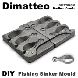 Dimatteo DIY Fishing Snapper Sinker Mould DMTSNSM/Medium Combo Snapper Sinker 112g 140g 168g 3 Cavities