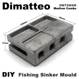 Dimatteo DIY Fishing Snapper Sinker Mould DMTSNSM/Medium Combo Snapper Sinker 112g 140g 168g 3 Cavities