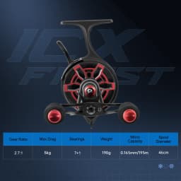 Piscifun ICX Frost Inline Ice Fishing Reel Innovative Structure Design Magnetic Drop System Large Spool Diameter 7+1 Shielded BB
