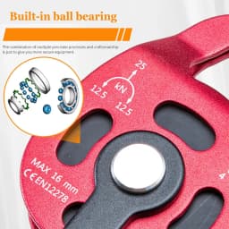 Lift Weight Pulley Device Rescue Survive Gear Rock Climb High Altitude Heavy Transport Effortless Pulley Combination