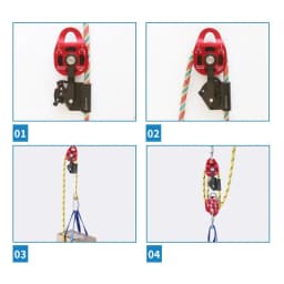 Lift Weight Pulley Device Rescue Survive Gear Rock Climb High Altitude Heavy Transport Effortless Pulley Combination