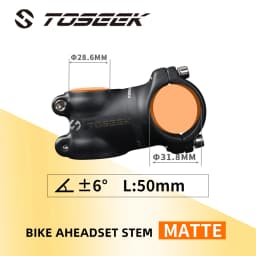 TOSEEK Bicycle Handlebar Stem 28.6-31.8mm Aluminum + Carbon Stem Angle6 17 Mtb Handlebar Stem MTB Stem Spare Parts For Bicycle