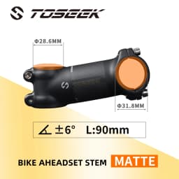 TOSEEK Bicycle Handlebar Stem 28.6-31.8mm Aluminum + Carbon Stem Angle6 17 Mtb Handlebar Stem MTB Stem Spare Parts For Bicycle