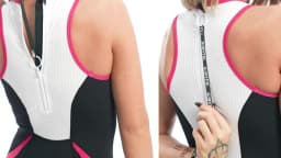 Santic Women's Triathlon Cycling Suits Sleeveless Sponge Padded Quick-Drying for Running Swimming