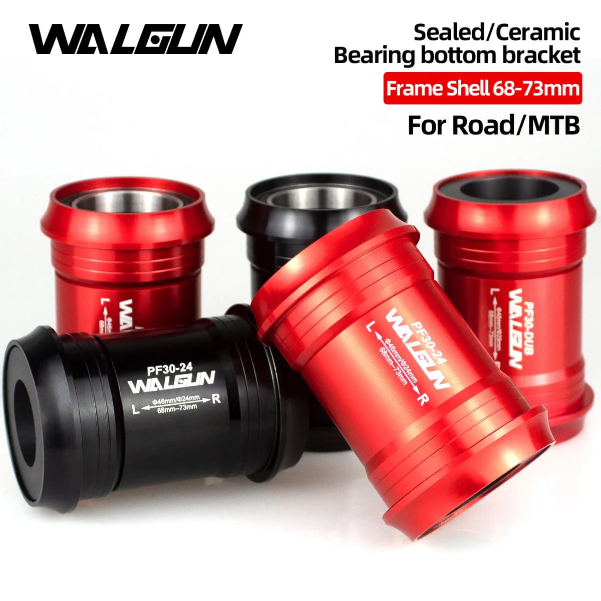 PF30 Press Fit Bike Bottom Bracket Ceramic BB MTB Road PF4630 PF4624 PF4629 PF3024 PF3029 PF30 46mm 24mm 30mm 29mm Bicycle Crank
