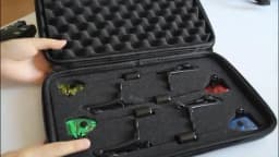 Fishing Swingers Set LED Illuminated Fishing Bite Indicator Fishing Tackle in Zipped Case Outdoor Swing Signal Receiver