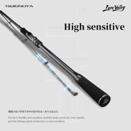 TSURINOYA LURE VALLEY 5 Section Spinning Casting Fishing Rod 1.98m 2.08m 2.28m 2.44m 2.7m FUJI A Guide travel versatile Bass Rod