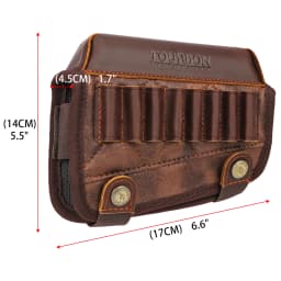 Tourbon Leather & PU Cheek Rest Riser Gun Buttstock with Rifle Cartridges 243 WIN 270 WIN 308 WIN Holders Hunting Accessories