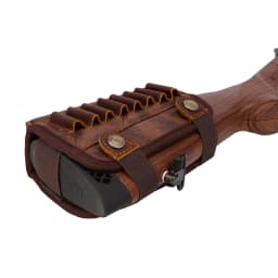 Tourbon Leather & PU Cheek Rest Riser Gun Buttstock with Rifle Cartridges 243 WIN 270 WIN 308 WIN Holders Hunting Accessories