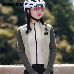 INBIKE Women's Cycling Vest Sleeveless Running Rain Jacket Lightweight MTB Biking Clothing Windbreakers Reflective With Pockets