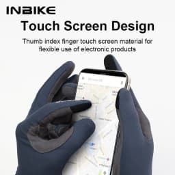 INBIKE 2024 Cycling Gloves Gel Padded for Men Autumn Winter Fleece Road Bike Gloves MTB Full Finger Touchscreen Bike Accessories