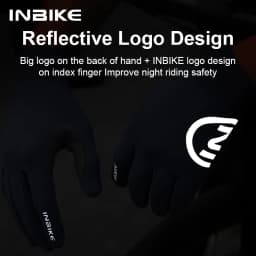 INBIKE 2024 Cycling Gloves Gel Padded for Men Autumn Winter Fleece Road Bike Gloves MTB Full Finger Touchscreen Bike Accessories