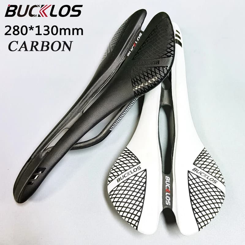 BUCKLOS 280*130mm Bicycle Saddle Lightweight Carbon Bike Seat Cushion 117g Ultralight Mtb Seat Hollow Road Bike Saddle
