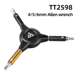 Topeak TT2598 3-way Speed Hex Wrench Bicycle Allen Key Spanner MTB Road Bike 4/5/6mm Allen Bits Cycling Maintenance Repair Tool