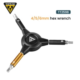 Topeak TT2598 3-way Speed Hex Wrench Bicycle Allen Key Spanner MTB Road Bike 4/5/6mm Allen Bits Cycling Maintenance Repair Tool
