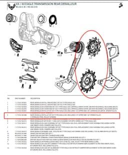 SRAM SPARE PARTS RD PULLEY WHEEL KIT X0 T-TYPE EAGLE AXS 11.7518.104.008 MTB & Road bicycle acesssories cycling