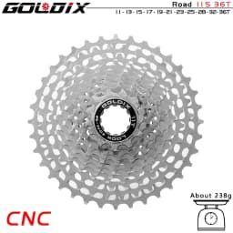 GOLDIX Ultralight Road Cassette 11S/12Speed Bicycle Freewheel 28T/32T/34T36T CNC Hollow Out Flywheel HyperGlide System