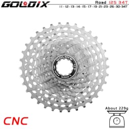 GOLDIX Ultralight Road Cassette 11S/12Speed Bicycle Freewheel 28T/32T/34T36T CNC Hollow Out Flywheel HyperGlide System