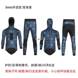 3mm Men Spearfishing Wetsuit Camouflage Neoprene One-piece Diving Suit For Scuba Free Diving Jumpsuit Cold Water Swimsuit