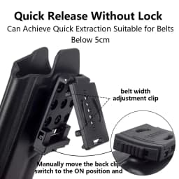 G17 G19 Kydex Holster Waist OWB Quick Release Pistol Light Holsters Mounted Surefire X300U X300 X300V For Glock 17 19