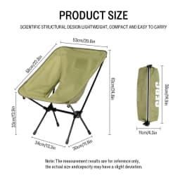 GERC Outdoor Camping Lightweight Cycling Folding Chair Adult Child Seat Portable Storage Moon Tactical Chair