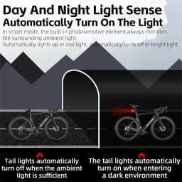 WEST BIKING Smart Alarm Taillight Remote Steering Tail Light IP65 Waterproof Type-C Charging Bike Taillight Alarm Bicycle Light