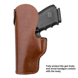 Gun Holsters IWB 9mm Leather Pistol Holsters Fit: Glock 19 17 26 Taurus G2C G3C G3 - Sig Sauer S&W M&P Shield 9mm Right