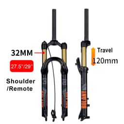 Bolany New Upgraded MTB Front Fork 32mm Bicycle Air Fork 27.5/29 Inch Mountain Bike Air Supension 120mm Travel Magnesium Alloy