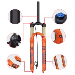 Bolany New Upgraded MTB Front Fork 32mm Bicycle Air Fork 27.5/29 Inch Mountain Bike Air Supension 120mm Travel Magnesium Alloy