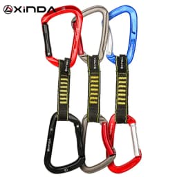 XINDA Rock Climbing Quickdraw Sling Professional Safety Lock Extenders Carabiner Mountaineer Outdoor Protect Kits