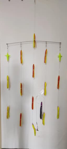 36' Tianium Nickel Alloy Splashbar Outbound Rudder Spreader Bars with 9' Premium Lures (Install Version）