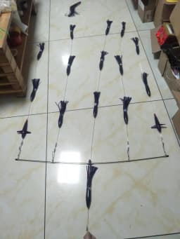 36' Tianium Nickel Alloy Splashbar Outbound Rudder Spreader Bars with 9' Premium Lures (Install Version）