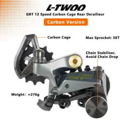 LTWOO GRT Disc 1x12 Speed Hydraulic Disc Brake Gravel Groupset Carbon Alloy Version ZRACE XG Caliper Flat Mount Capable GRX