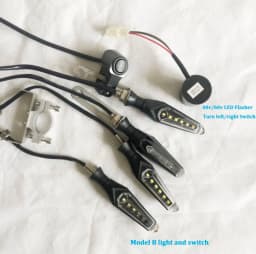48v 60v E Bike Scooter Turning Signal Light Motorcycle Flasher Indicator Light Blinker Trail Brake Light