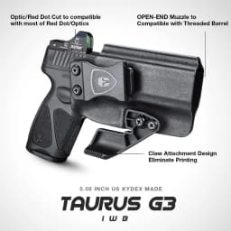 Only For Taurus G3,IWB Kydex Holster with Claw,Click Sound,Fast Draw Outdool Tactical Pistol Cases Right Gun Bags Warriorland