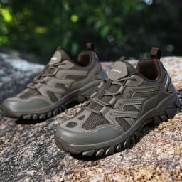 HIKEUP Men‘s Outdoor Hiking Shoes Spring New Breathable Comfortable Anti-collision Toe Cap Style Couple's Mountaineering Shoes