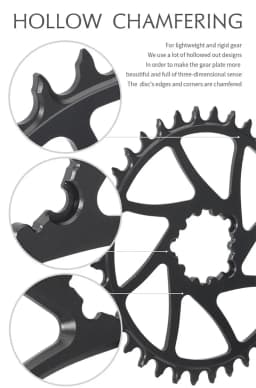 Round Oval 0mm Offset For SRAM Gx XX1 Eagle GXP PASS QUEST Crankset Round MTB Narrow Wide Chainring 28T 30T 32T 34T 36T 38T