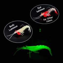JYJ Soft Shrimp Lures Sea Fishing with Luminous Prawns Soft Bait Perch 7g 12g18g Sea Bass Shrimp bass Bait