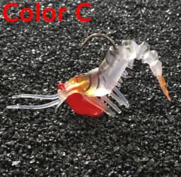 JYJ Soft Shrimp Lures Sea Fishing with Luminous Prawns Soft Bait Perch 7g 12g18g Sea Bass Shrimp bass Bait