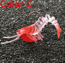 JYJ Soft Shrimp Lures Sea Fishing with Luminous Prawns Soft Bait Perch 7g 12g18g Sea Bass Shrimp bass Bait