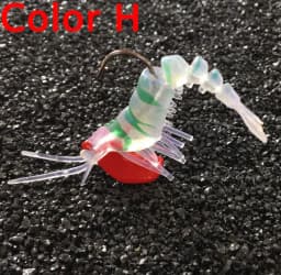 JYJ Soft Shrimp Lures Sea Fishing with Luminous Prawns Soft Bait Perch 7g 12g18g Sea Bass Shrimp bass Bait